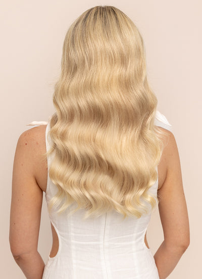 22 inch Halo Hair Extensions in #60A Light Ash Blonde