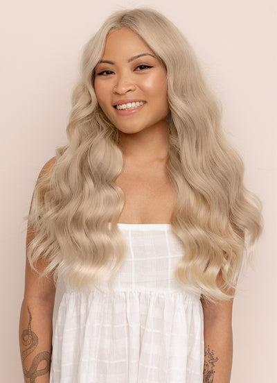 22 inch Halo Hair Extensions in Light Grey