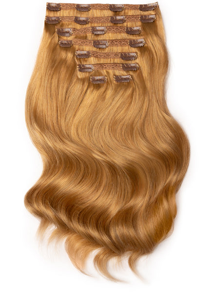 24 Inch Ultimate Volume Clip in Hair Extensions #18 Golden Blonde