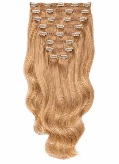 16 inch Full Volume Clip in Hair Extensions #16 Light Golden Blonde
