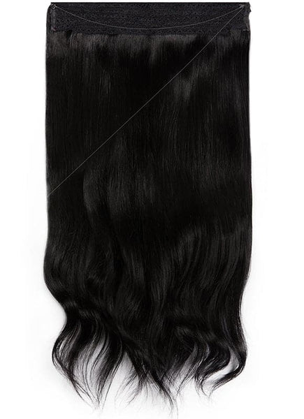 16 Inch Halo Hair Extensions #1 Jet Black