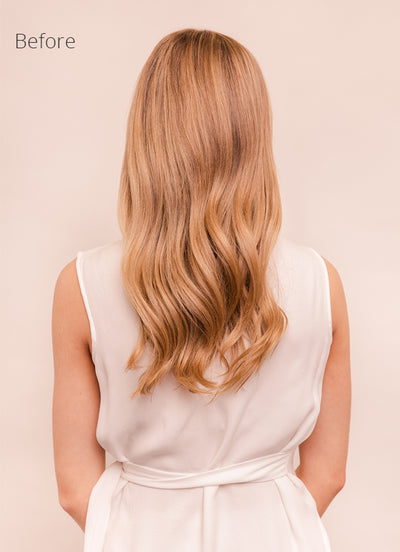 24 inch clip in hair extensions #16 light golden blonde 4