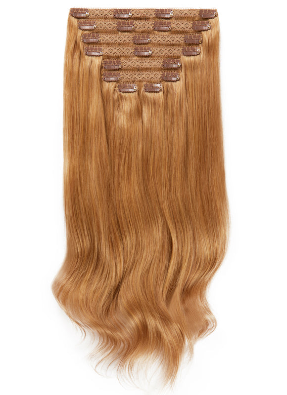 16 inch Full Volume Clip in Hair Extensions #14 Dark Blonde