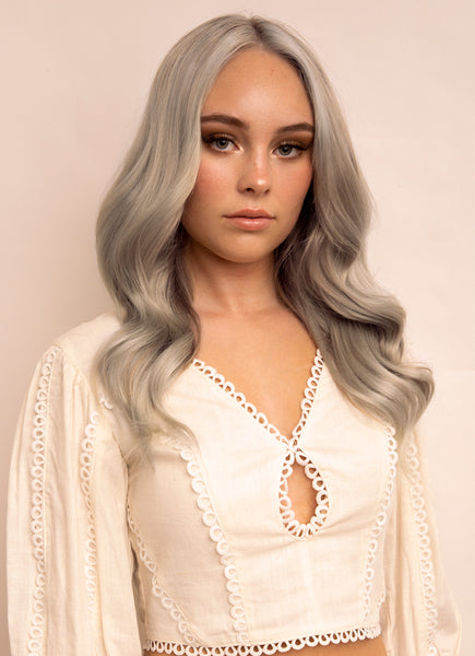 16 Inch Ultimate Volume Clip in Hair Extensions #Silver