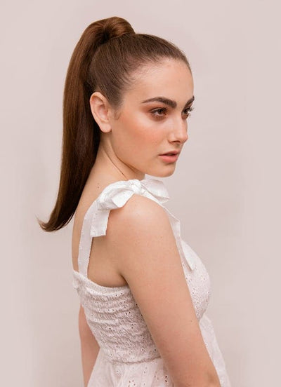 16 inch Clip in Ponytail Extension #2 Dark Brown