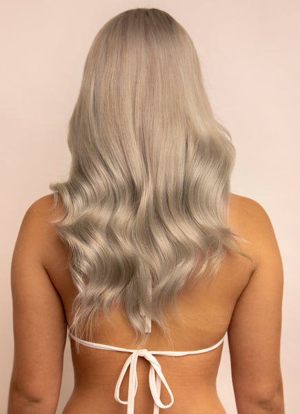 16 inch clip in hair extensions #silver 2