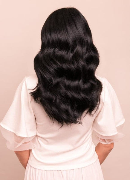 16 Inch Halo Hair Extensions #1 Jet Black