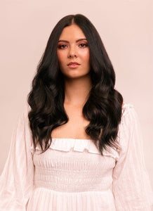 16 Inch Halo Hair Extensions #1B Natural Black