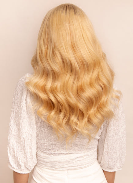 16 Inch Ultimate Volume Clip in Hair Extensions #27/613 Blonde Mix