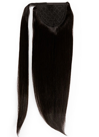22 Inch Clip in Ponytail Extension #1B Natural Black