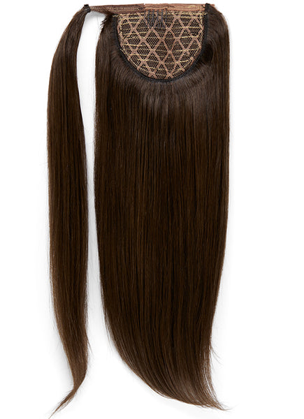 22 Inch Clip In Ponytail Extension #1C Mocha Brown