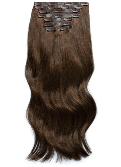 20 inch Seamless Clip in Hair Extensions #2 Dark Brown