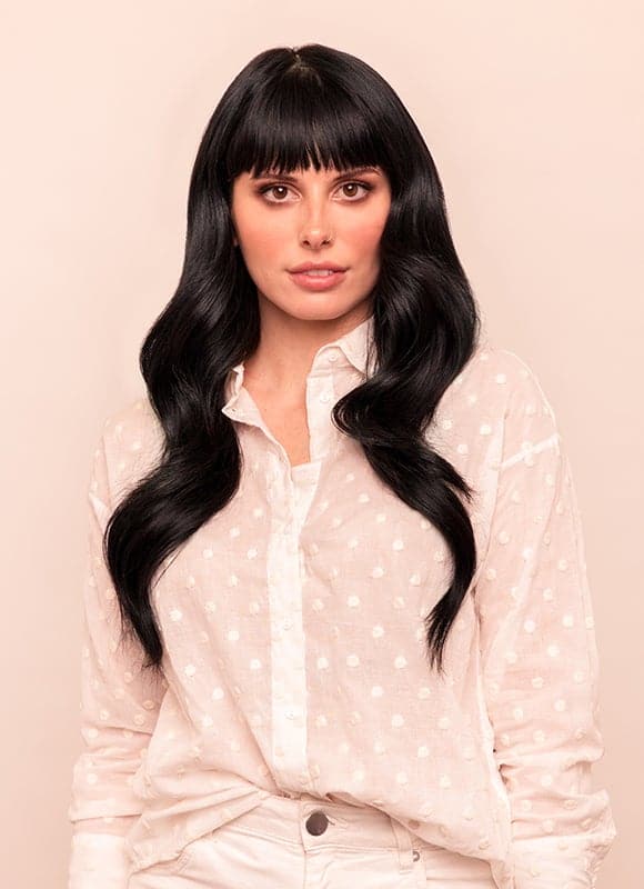 20 inch Deluxe Clip in Hair Extensions #1 Jet Black