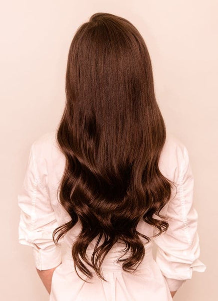18 inch Seamless Clip in Hair Extensions #2 Dark Brown