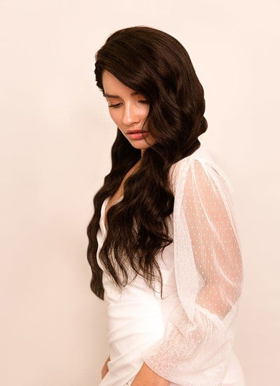 20 Inch Lace Front Human Hair Wig #1C Mocha Brown