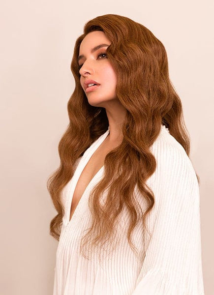 20 Inch Lace Front Human Hair Wig #6 Light Chestnut Brown