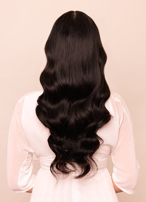 20 inch Ultimate Volume Clip in Hair Extensions in #in 1B Natural Blac