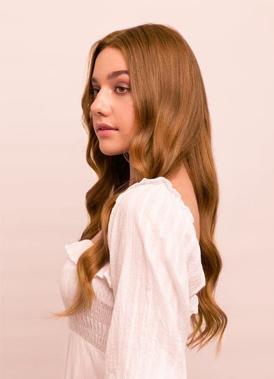 20 inch clip in hair extensions #8 chestnut brown 3