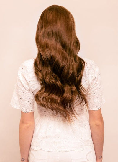 20 inch Deluxe Clip in Hair Extensions #4 Medium Brown