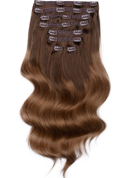 20 Inch Full Volume Clip in Hair Extensions #T02/06 Ombre