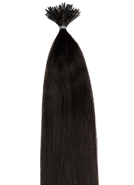 20 Inch Microbead Stick/ I-Tip Hair Extensions #1B Natural Black