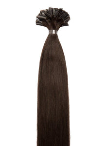 20 Inch Keratin Bond/ Fusion Hair Extensions Nail/ U-Tip #1C Mocha Brown