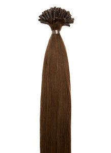 20 Inch Keratin Bond/ Fusion Hair Extensions Nail/ U-Tip #2 Dark Brown