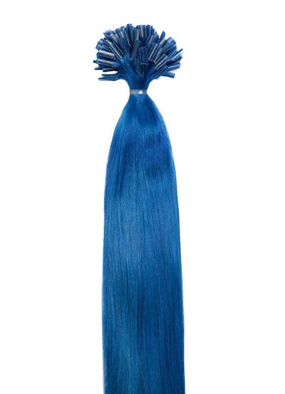 20 Inch Keratin Bond/ Fusion Hair Extensions Nail/ U-Tip #Blue