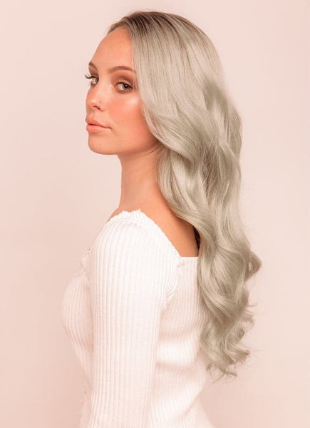 20 inch clip in hair extensions #silver 3
