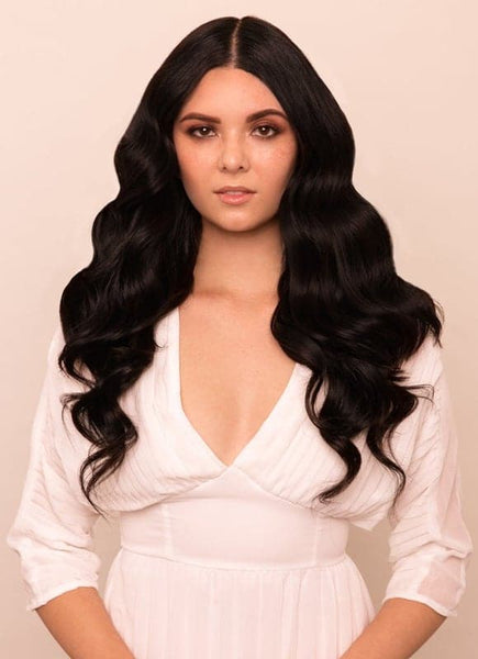 20 Inch Ultimate Volume Clip in Hair Extensions #1B Natural Black