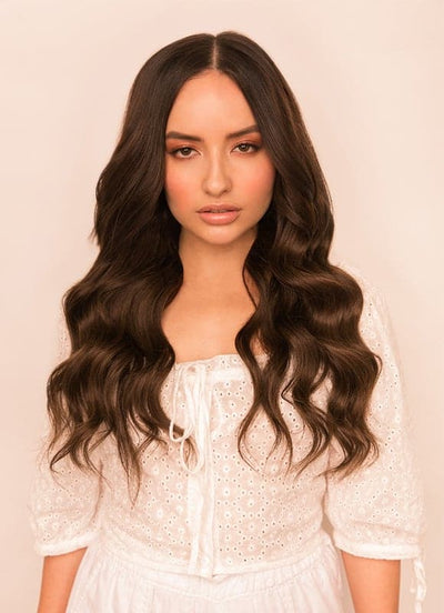 20 inch Ultimate Volume Clip in Hair Extensions  #1C Mocha Brown