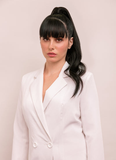 22 Inch Clip in Ponytail Extension #1 Jet Black