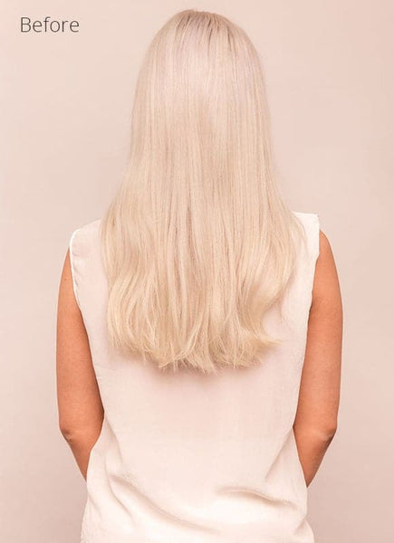 22 Inch Halo Hair Extensions #60W Platinum Blonde
