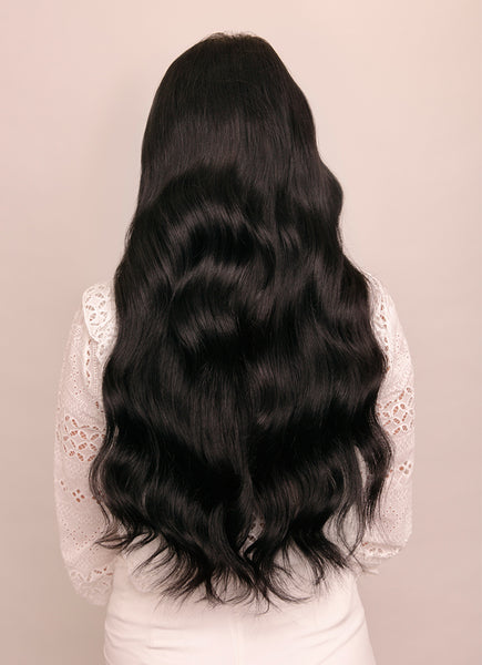 22 Inch Halo Hair Extensions #1 Jet Black