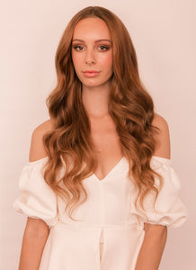 22 Inch Halo Hair Extensions #6 Light Chestnut Brown