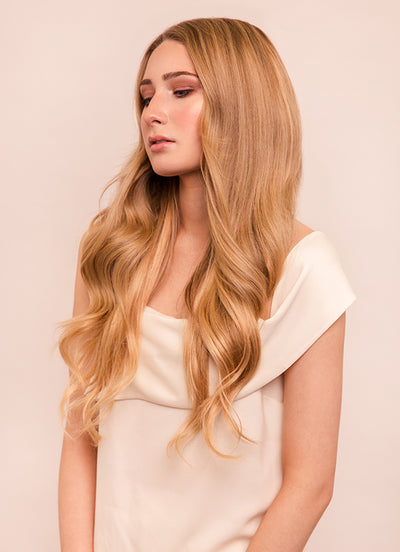 22 inch Halo Hair Extensions in #16 Light Golden Blonde