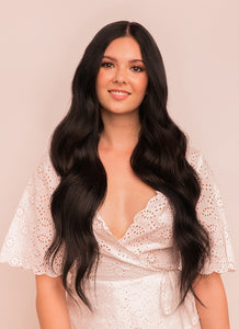 22 Inch Halo Hair Extensions #1B Natural Black