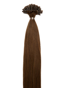 24 Inch Keratin Bond/ Fusion Hair Extensions Nail/ U-Tip #2 Dark Brown