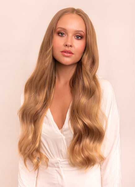 24 Inch Ultimate Volume Clip in Hair Extensions #18 Golden Blonde