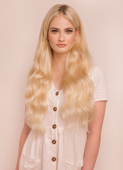 24 inch Ultimate Volume Clip in Hair Extensions  #60 Light Blonde