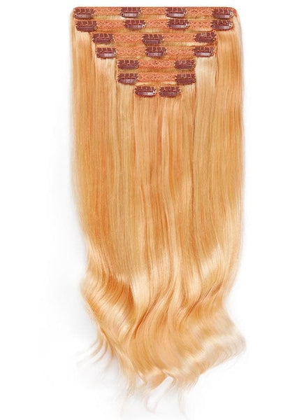 16 inch clip in hair extensions #27/613 Blonde Mix 4