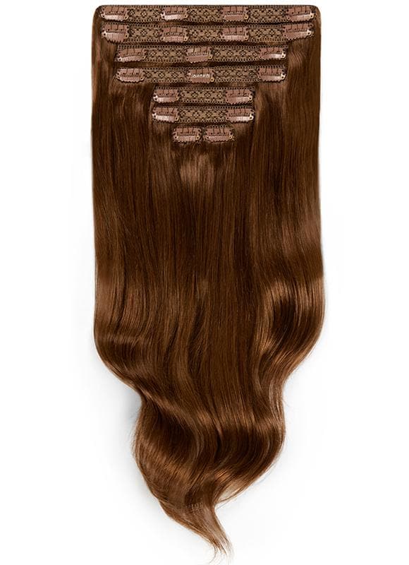 16 Inch Full Volume Clip in Hair Extensions #2 Dark Brown