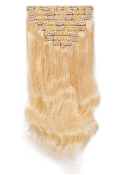 24 inch clip in hair extensions #60 light blonde 6