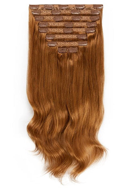 20 Inch Deluxe Clip in Hair Extensions #6 Light Chestnut Brown