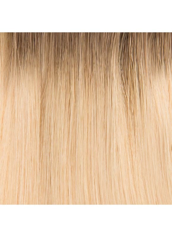 20 inch Remy Tape Hair Extensions Medium Ash Brown to Light Blonde Ombre