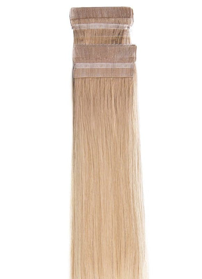 20 inch Remy Tape Hair Extensions Grey to Ash Blonde & Light Blonde Ombre