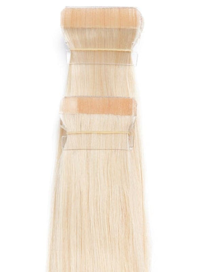20 inch Remy Tape Hair Extensions #60 Light Blonde