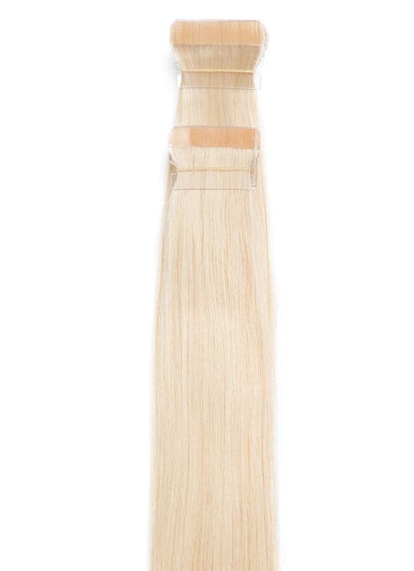 20 inch Remy Tape Hair Extensions #60 Light Blonde